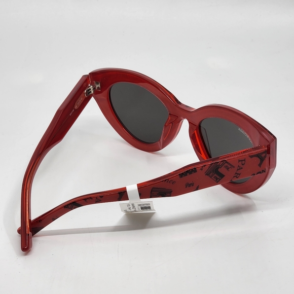 BALENCIAGA Cat Eye Sunglasses Redwith Black Print - Picture 9 of 11